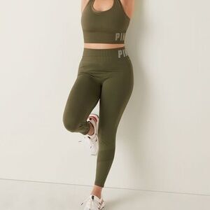 PINK Victoria's Secret Olive Leggings Set